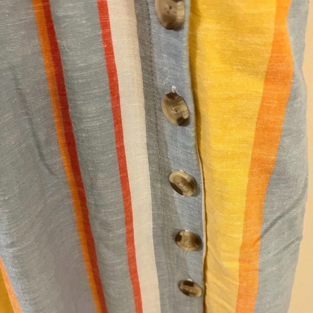 Striped Summer Button-Front Sundress - Picture 4 of 9